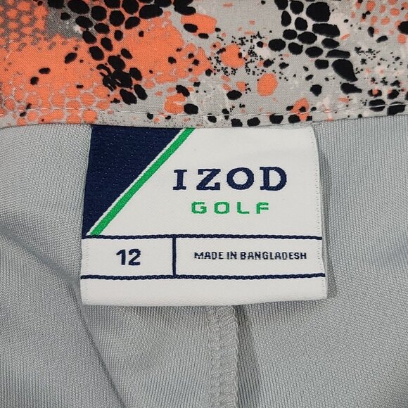Izod Golf Skort Skirt Coral Camo 18" Women's Size 12 With Pockets - Picture 4 of 9